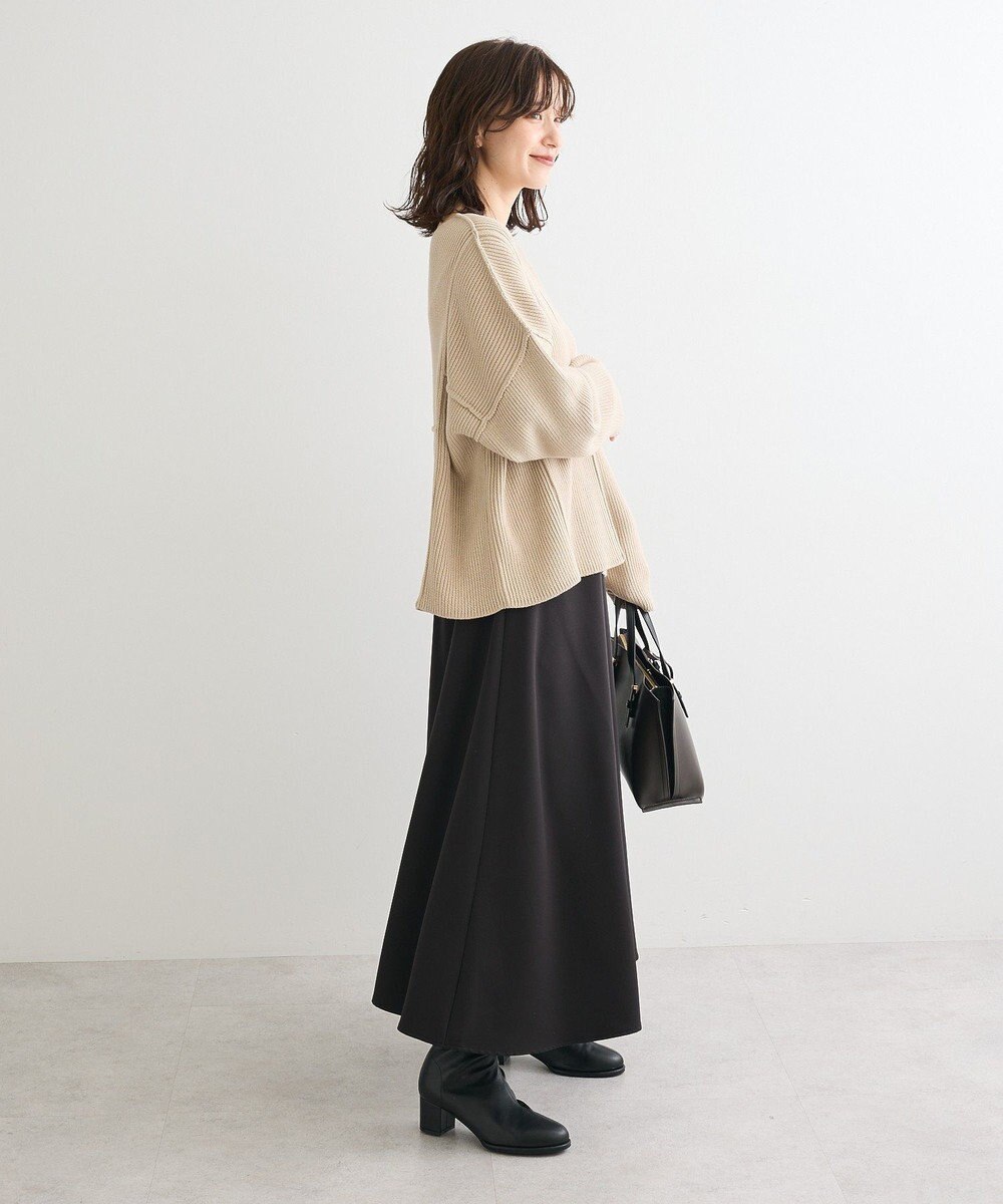 Green Parks リブ切替Ｖネックニットプルオーバー 