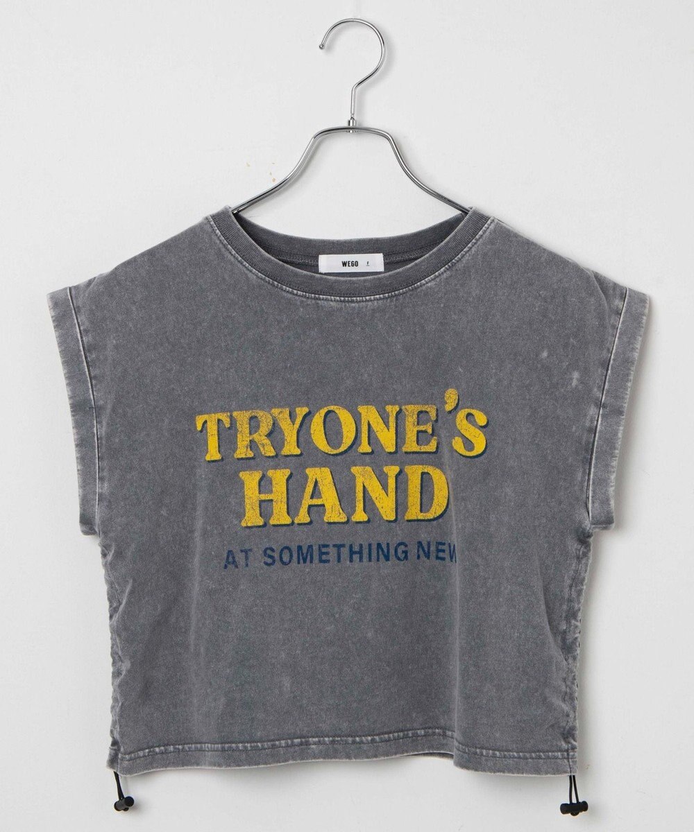 WEGO ヴィンテージウォッシュドロストデザインT 