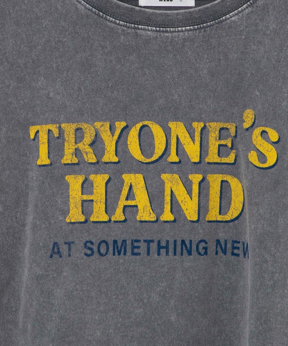 WEGO ヴィンテージウォッシュドロストデザインT 