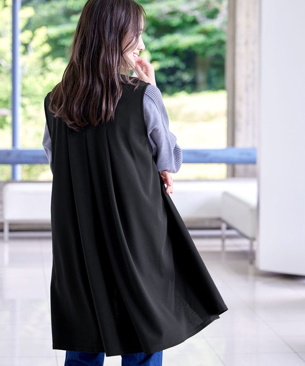 Tiaclasse 【洗える】バックタックロングジレ 