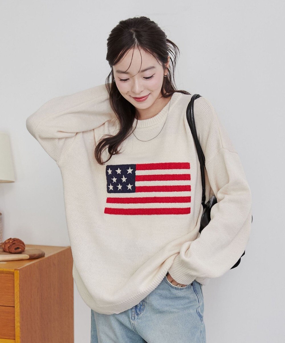 WEGO グラフィックニットBIGプルオーバー 