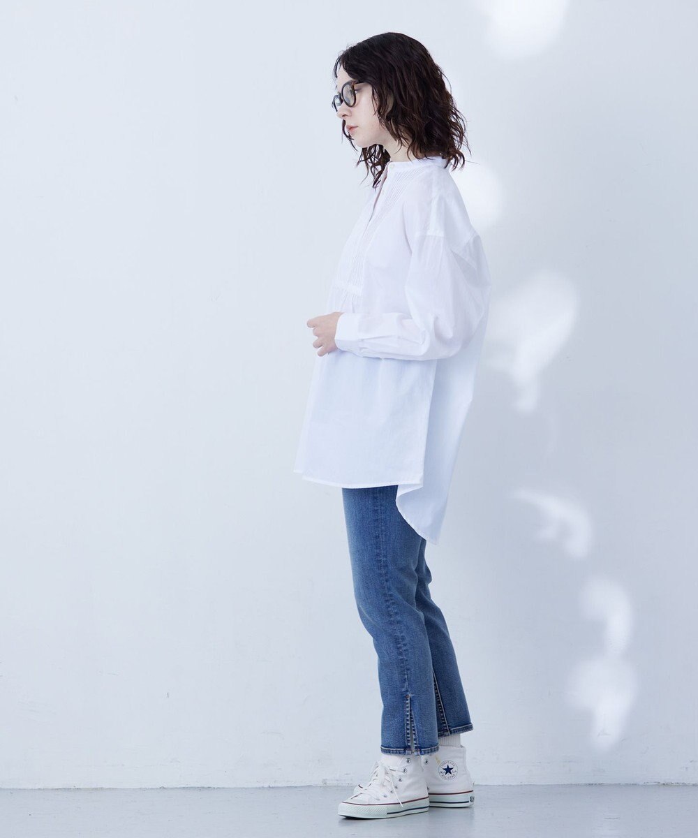 J.PRESS YORK STREET 【WOMEN】クレリックバンドドレス シャツ 