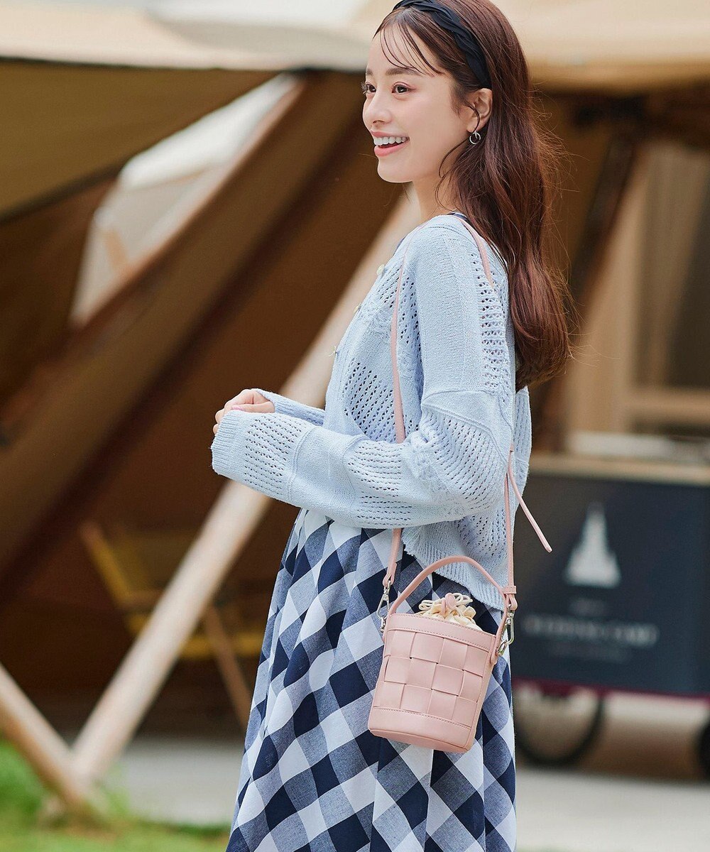 Tiaclasse  【ストラップ付き】編みこみミニバゲットバッグ 