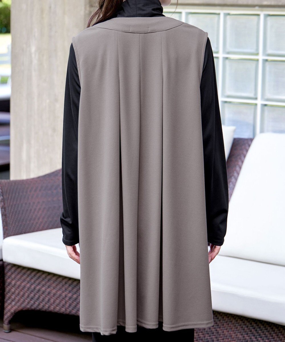 Tiaclasse 【洗える】バックタックロングジレ 