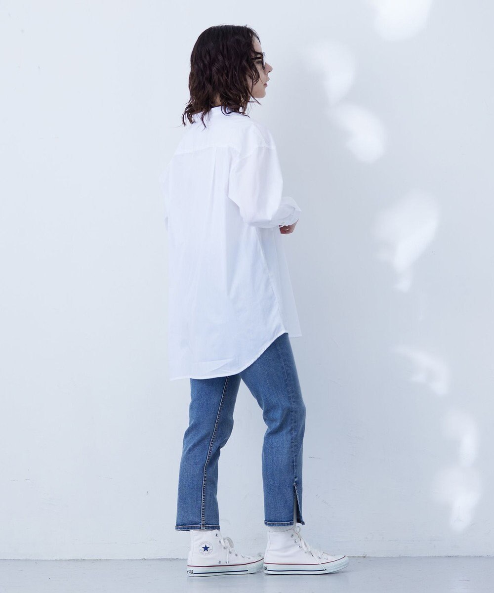 J.PRESS YORK STREET 【WOMEN】クレリックバンドドレス シャツ 