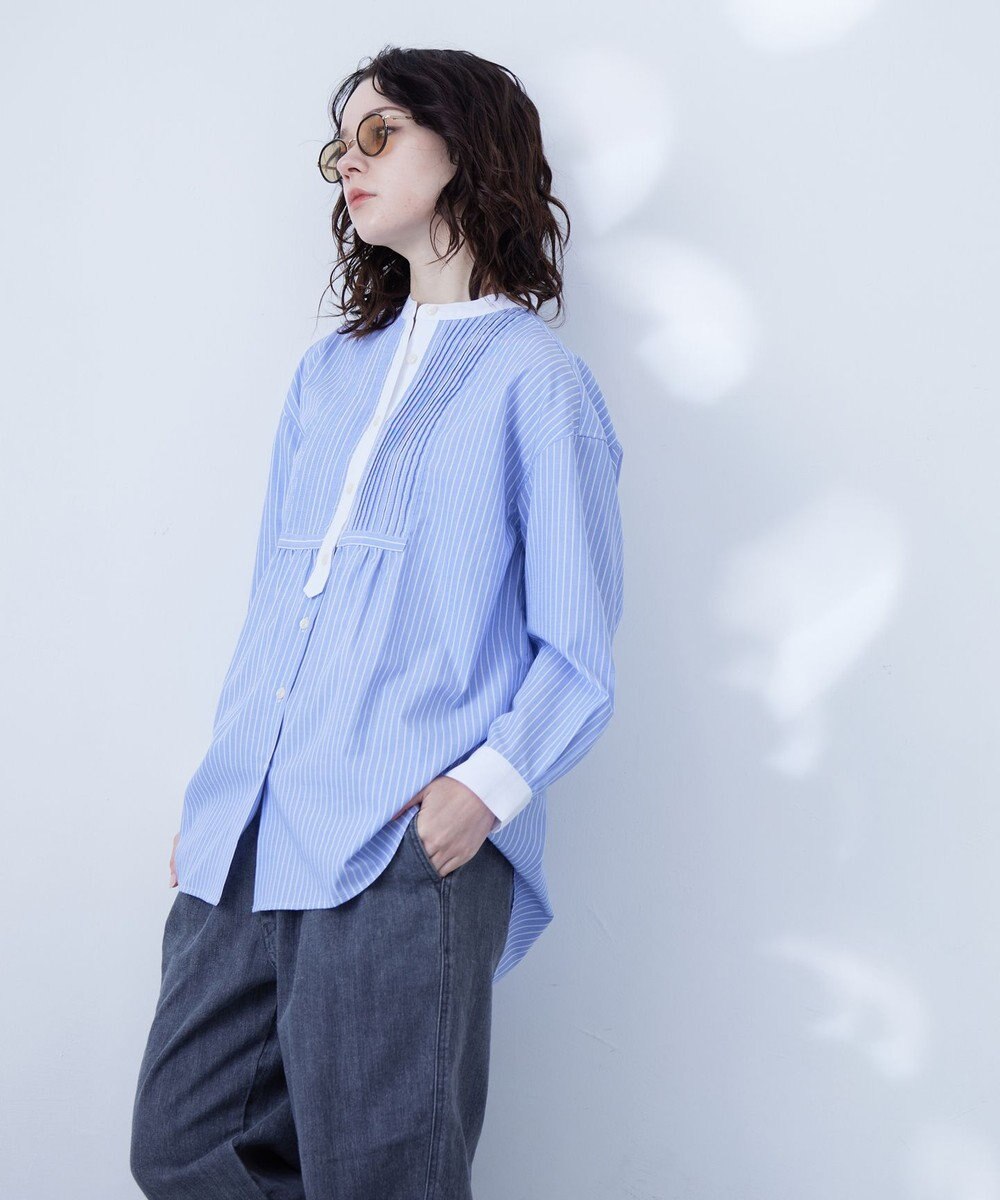 J.PRESS YORK STREET 【WOMEN】クレリックバンドドレス シャツ 