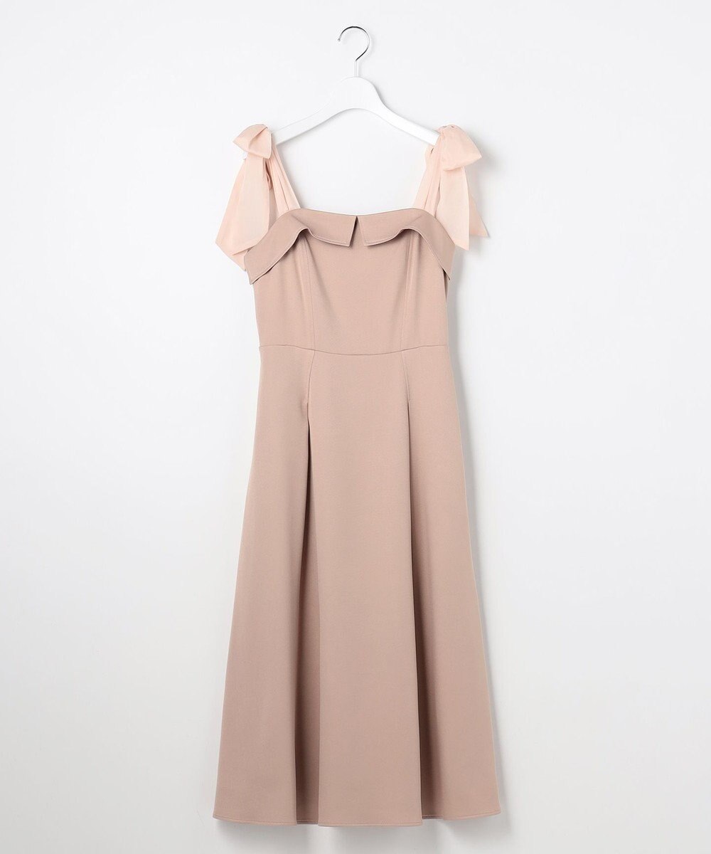 Feroux シアーリボンショルダー ジャンパースカート 