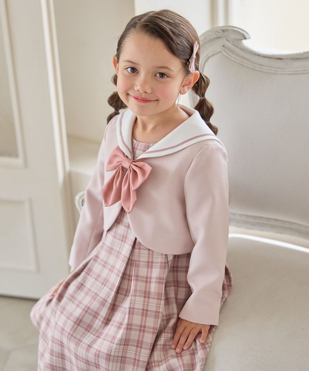 ANY KIDS 【2点セット】セーラージャケット+チェックワンピース 