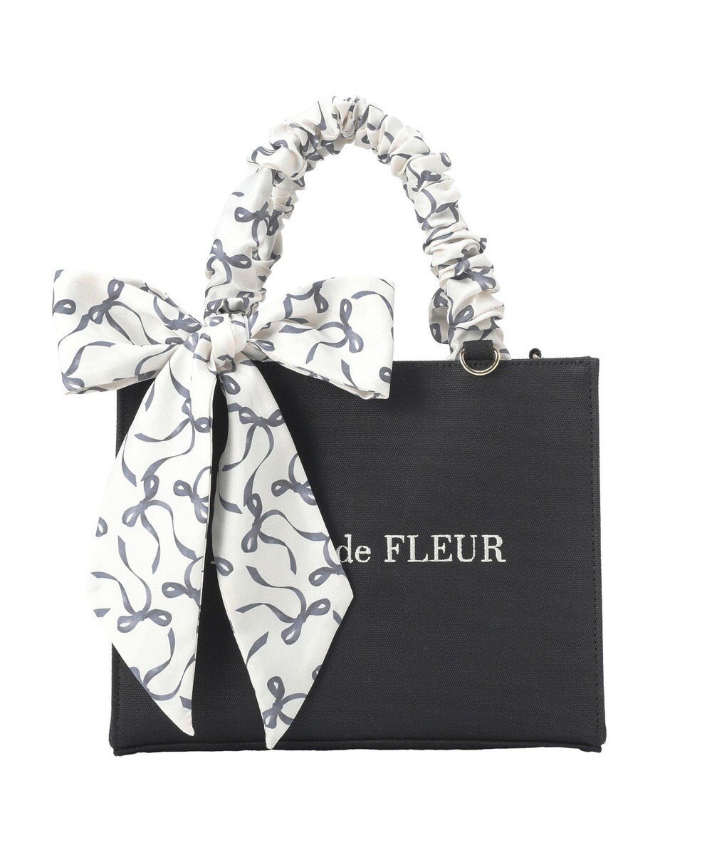 Maison de FLEUR スカーフ付きギャザーハンドル２Ｗａｙバッグ 