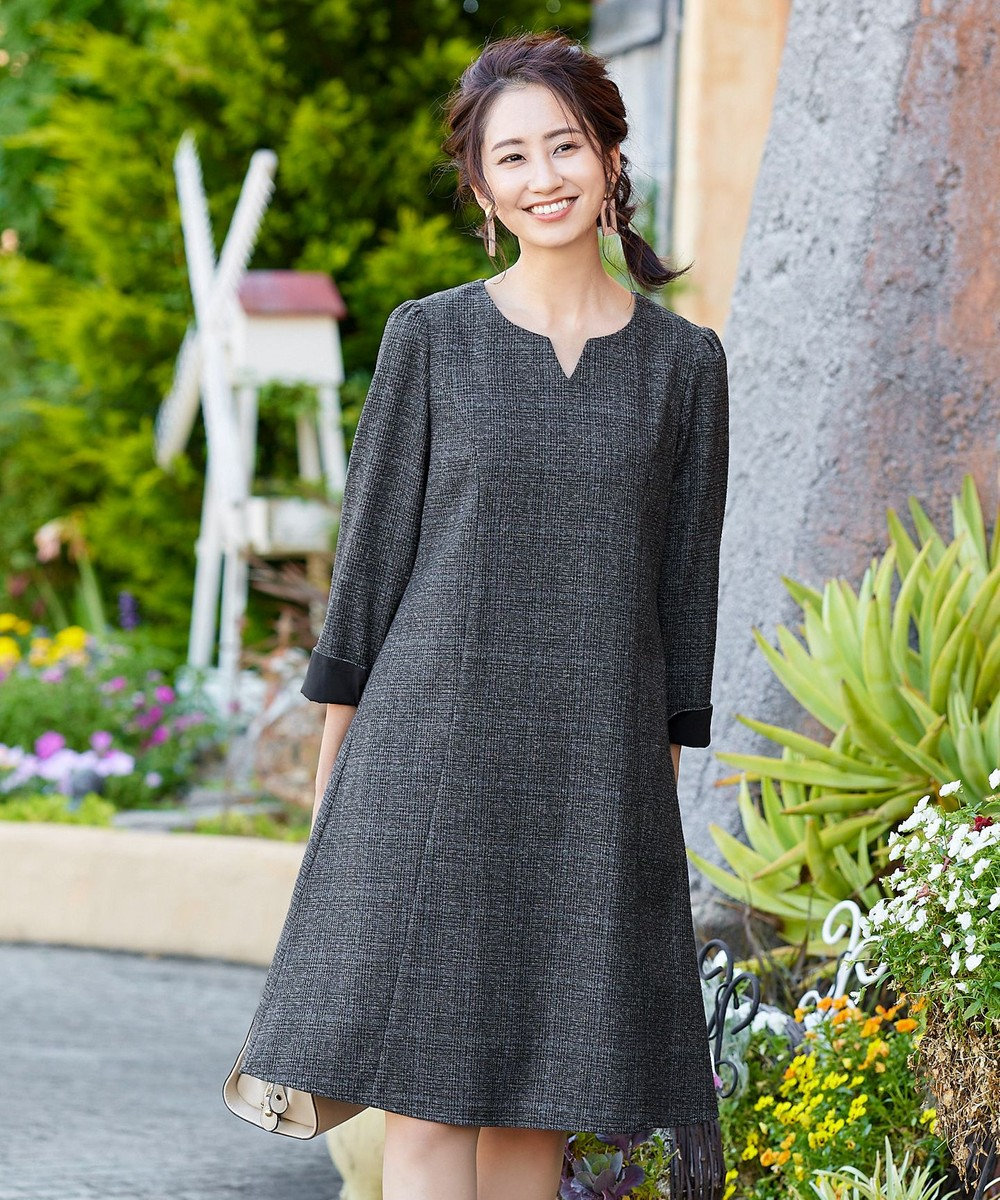 洗える 大人女性が選ぶ チェック柄配色ワンピース Tiaclasse ファッション通販 公式通販 オンワード クローゼット