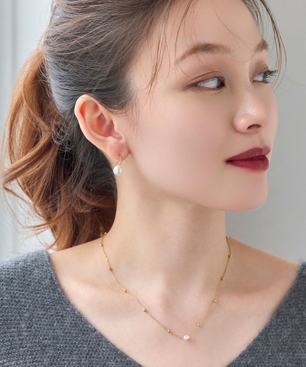 Phoebe 【金属アレルギー対応】デイリーパールフックピアス/サージカルステンレス 