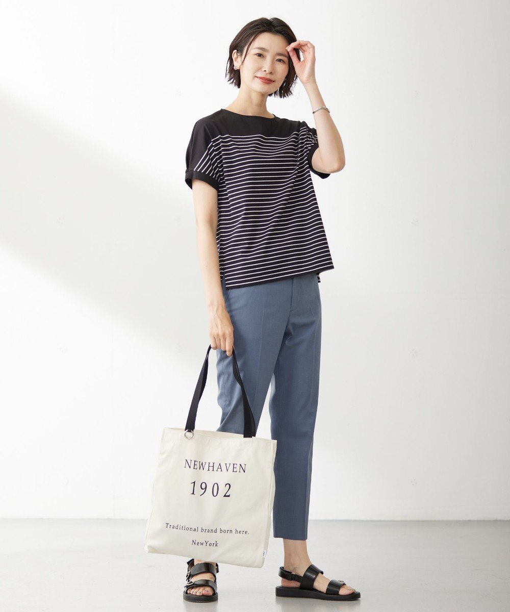 J.PRESS LADIES パネルボーダー ドルマン カットソー 