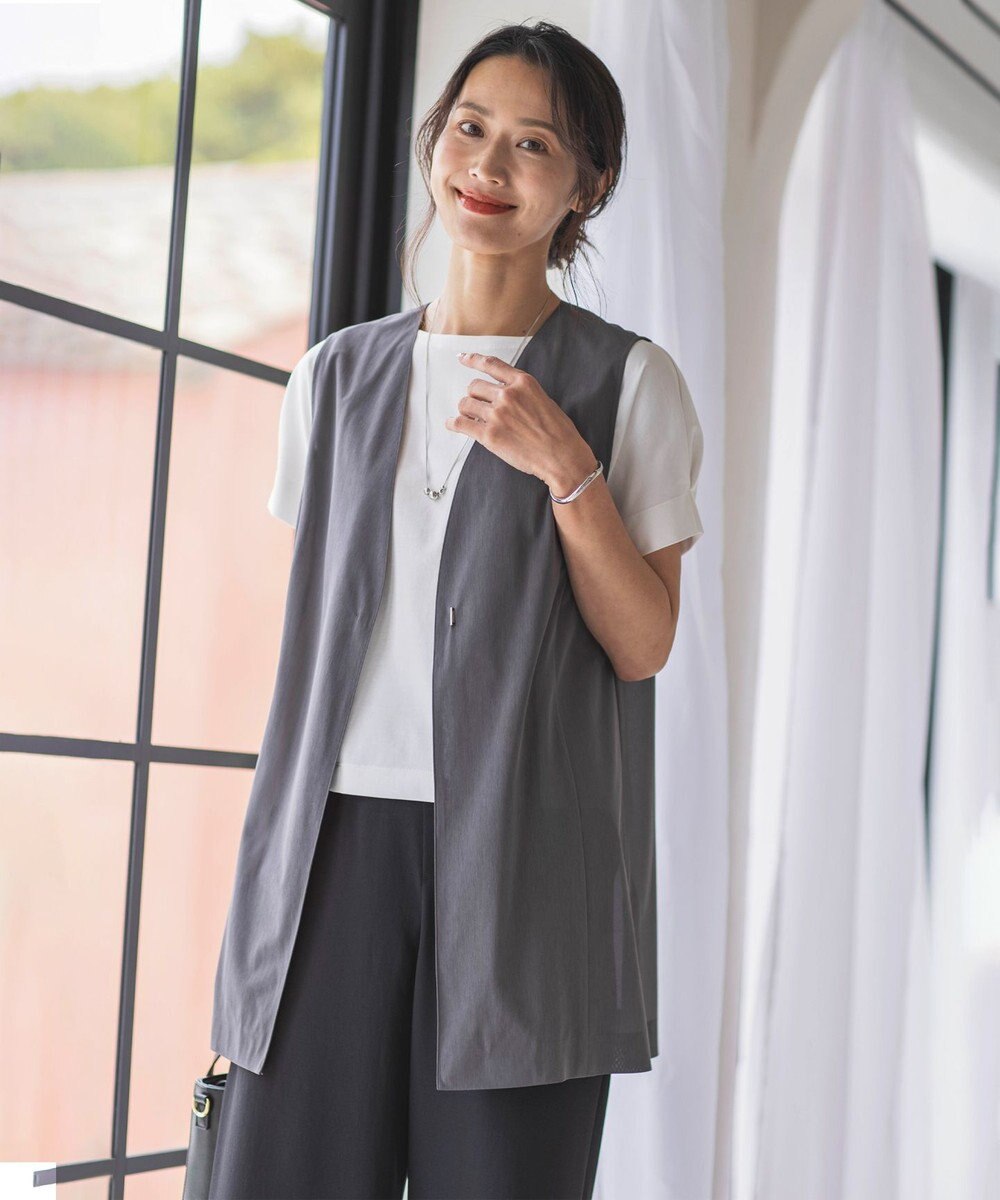 J.PRESS LADIES 【WEB限定・洗える】シアートリコット ジレ 