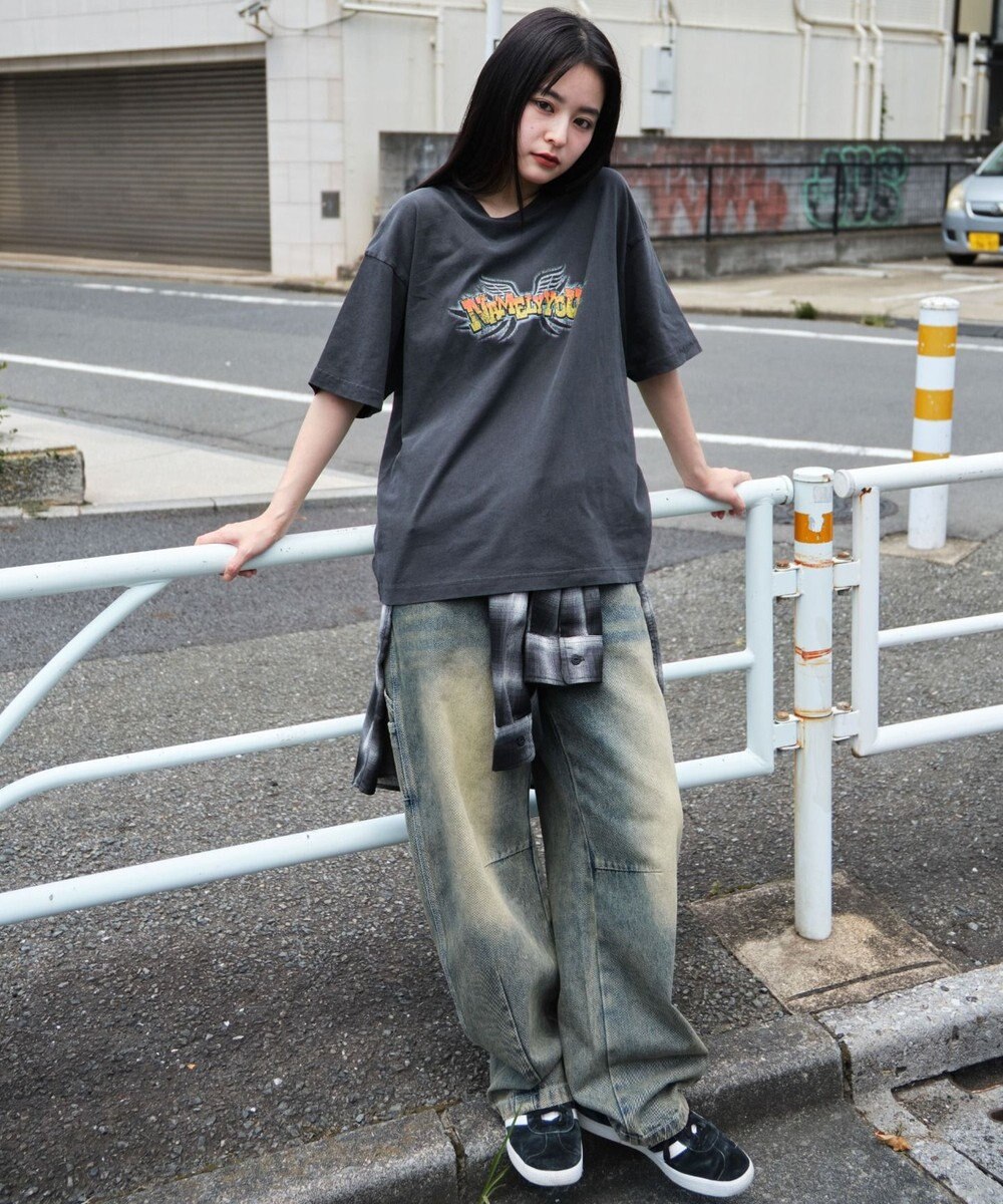 WEGO 【ユニセックス着用ITEM】イージーバレルレッグペインターパンツ 