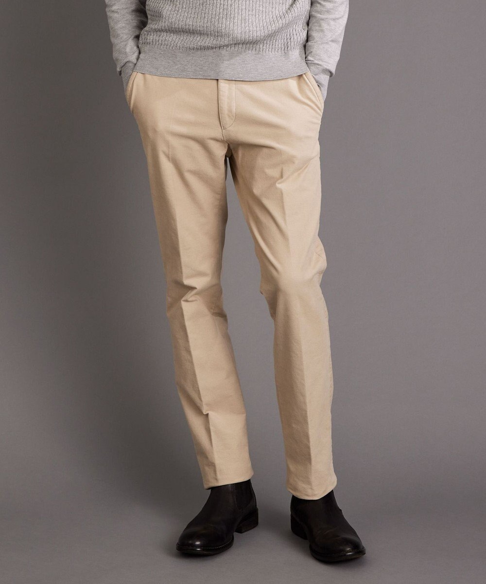 JOSEPH ABBOUD 【ウエストも伸びる！/2WAYストレッチ/暖かい/オーガニック】オーガニックコットン ウオーム パンツ 