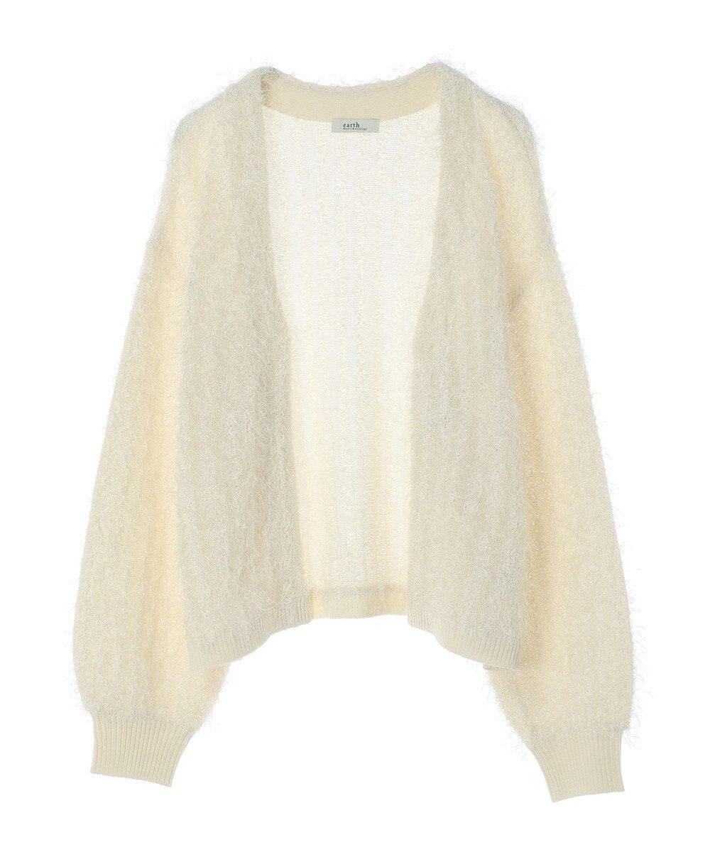 earth music&ecology ふさふさショートカーディガン 