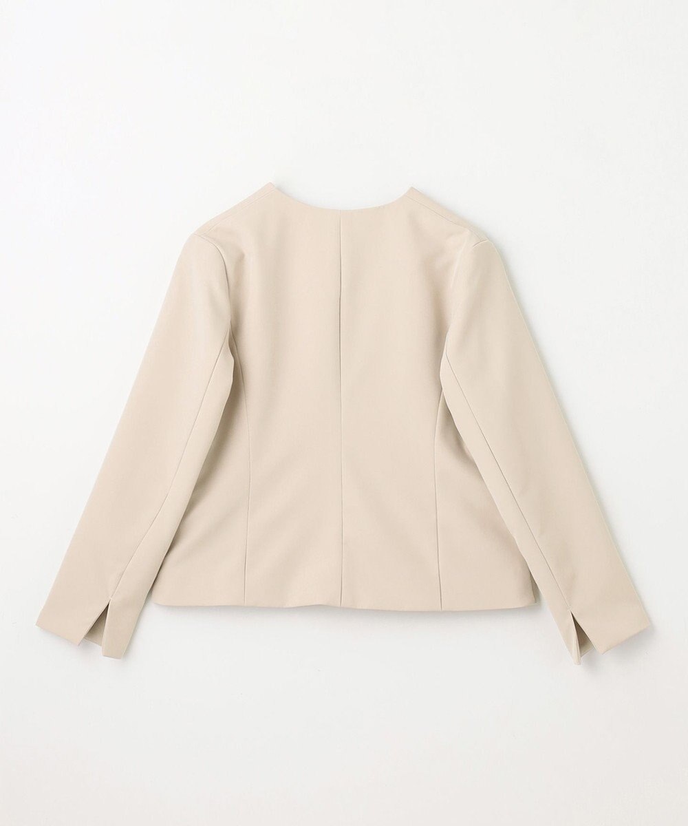 ANY 【WEB限定】ダブルクロスストレッチ Ｖネックノーカラージャケット 