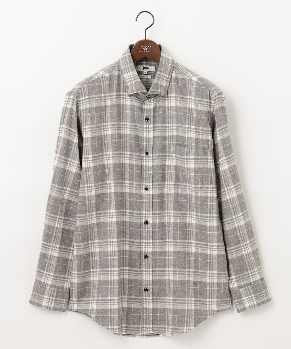 JOSEPH ABBOUD 【キングサイズ・オーガニックコットン】ビッグチェック フランネルシャツ 