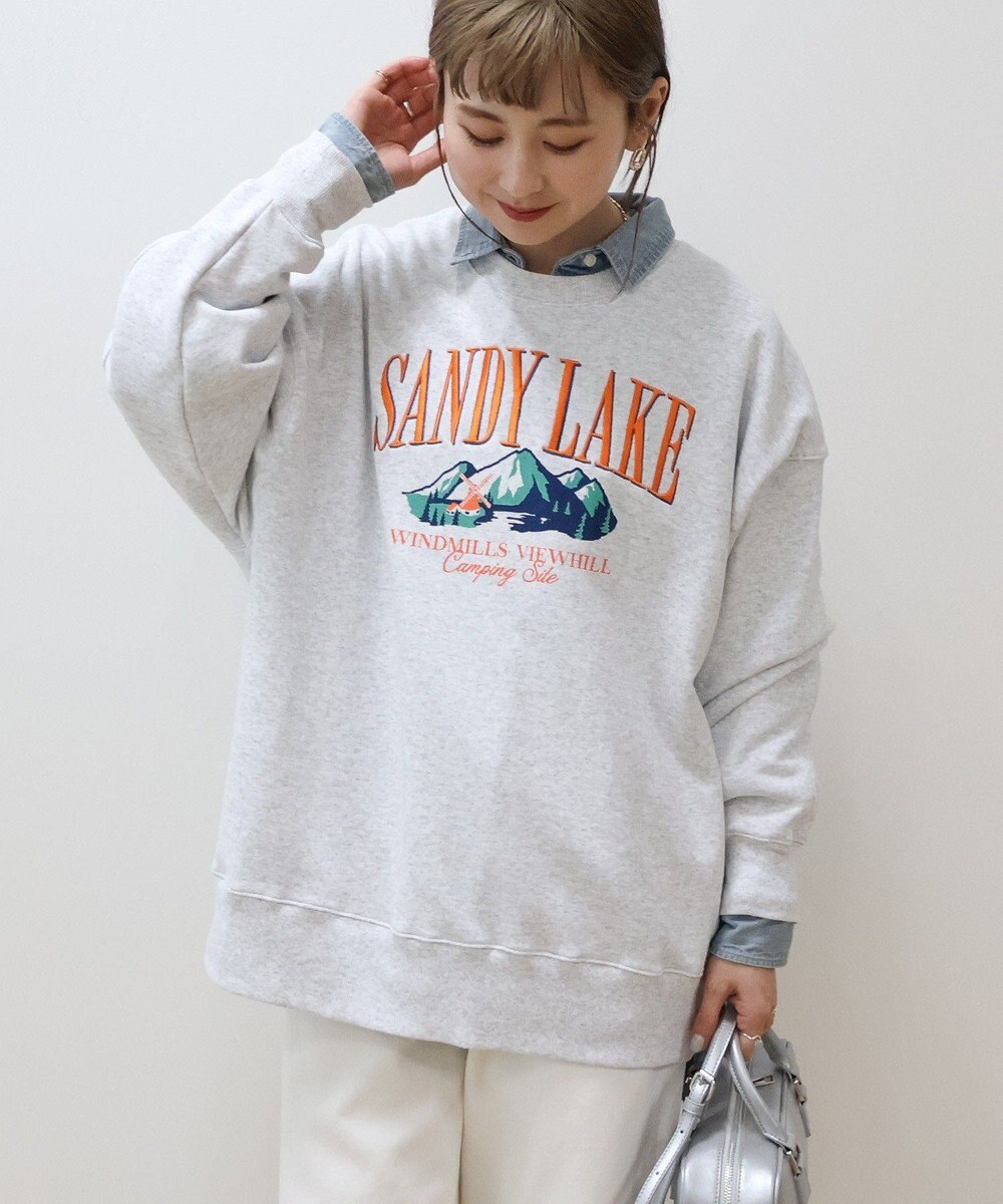 AMERICAN HOLIC 刺繍裏毛プルオーバー 