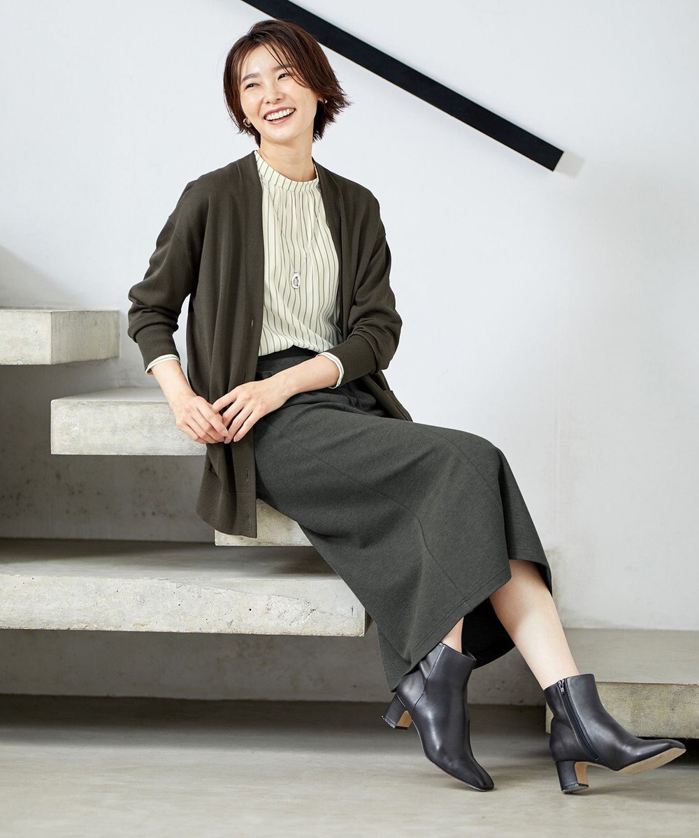 J.PRESS LADIES 【洗える】デュアルウォームポンチ スカート 