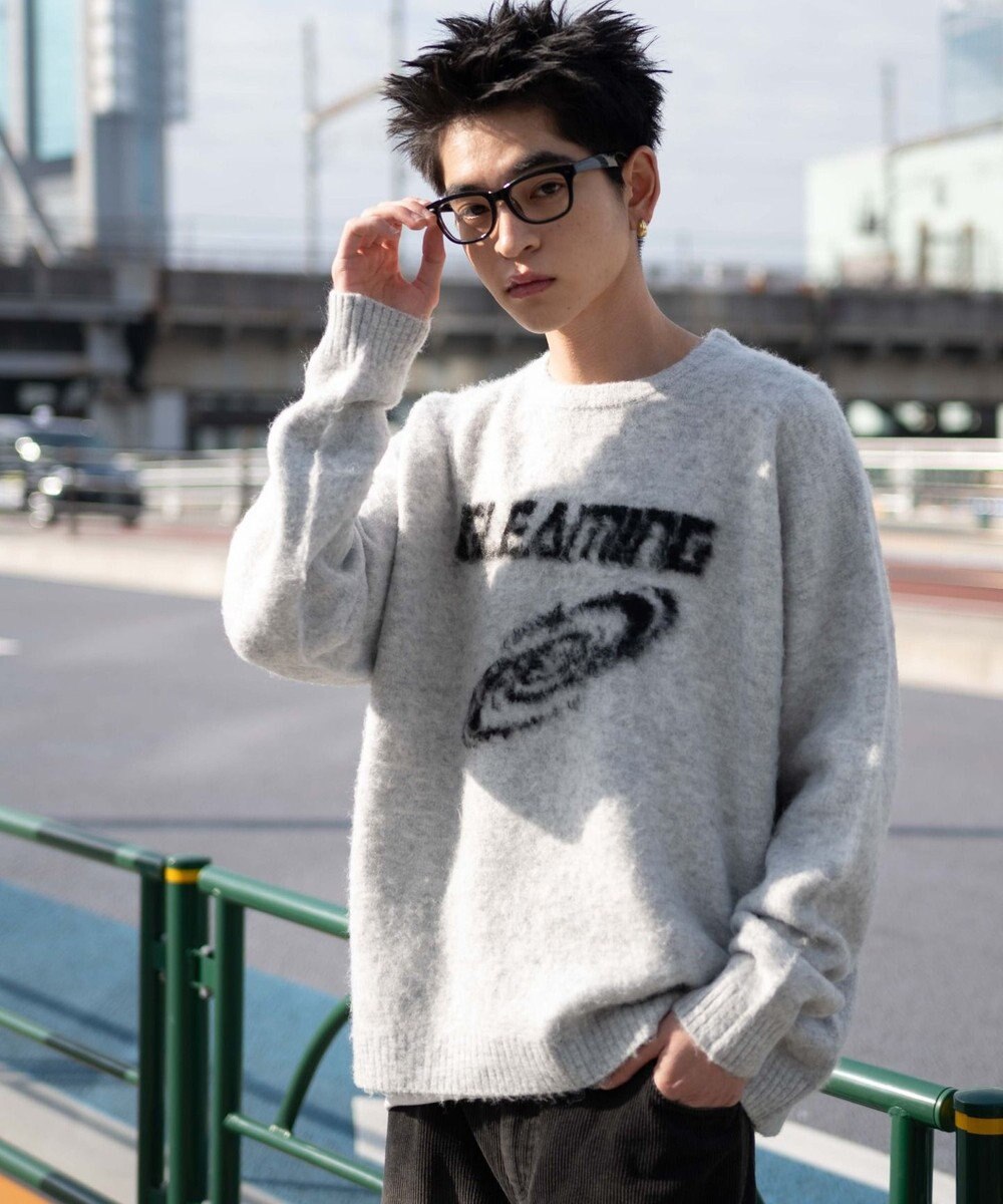 WEGO 【ユニセックス着用ITEM/MLサイズ展開】シャギーグラフィックプルオーバー 