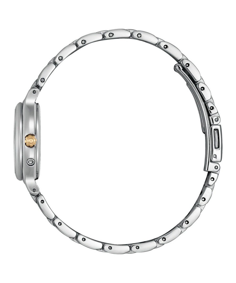 CITIZEN 【ソーラー電波】シンプルで使いやすい 小さめサイズ  秒針・日付つき  レトロクラシカルなテイスト 