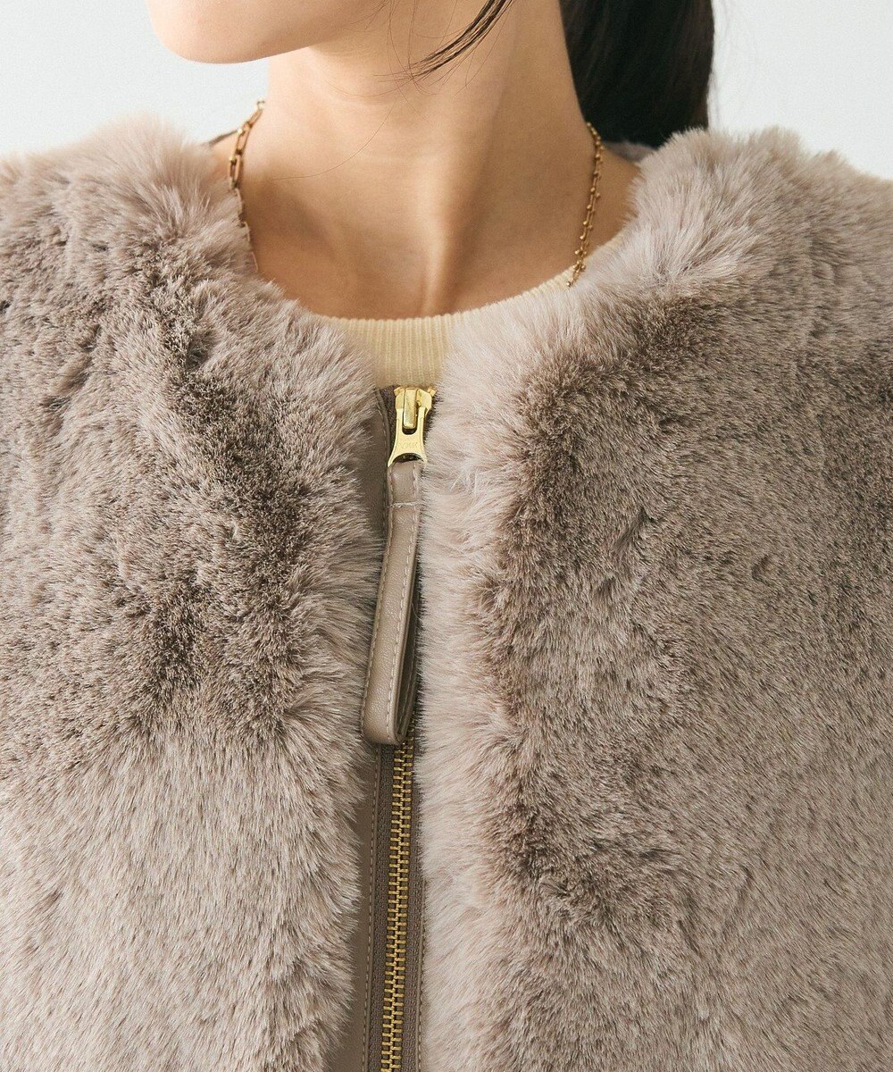 CRAFT STANDARD BOUTIQUE エコファー×ムートンチュニックベスト 