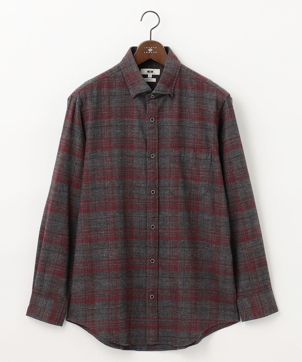 JOSEPH ABBOUD 【キングサイズ・オーガニックコットン】ビッグチェック フランネルシャツ 