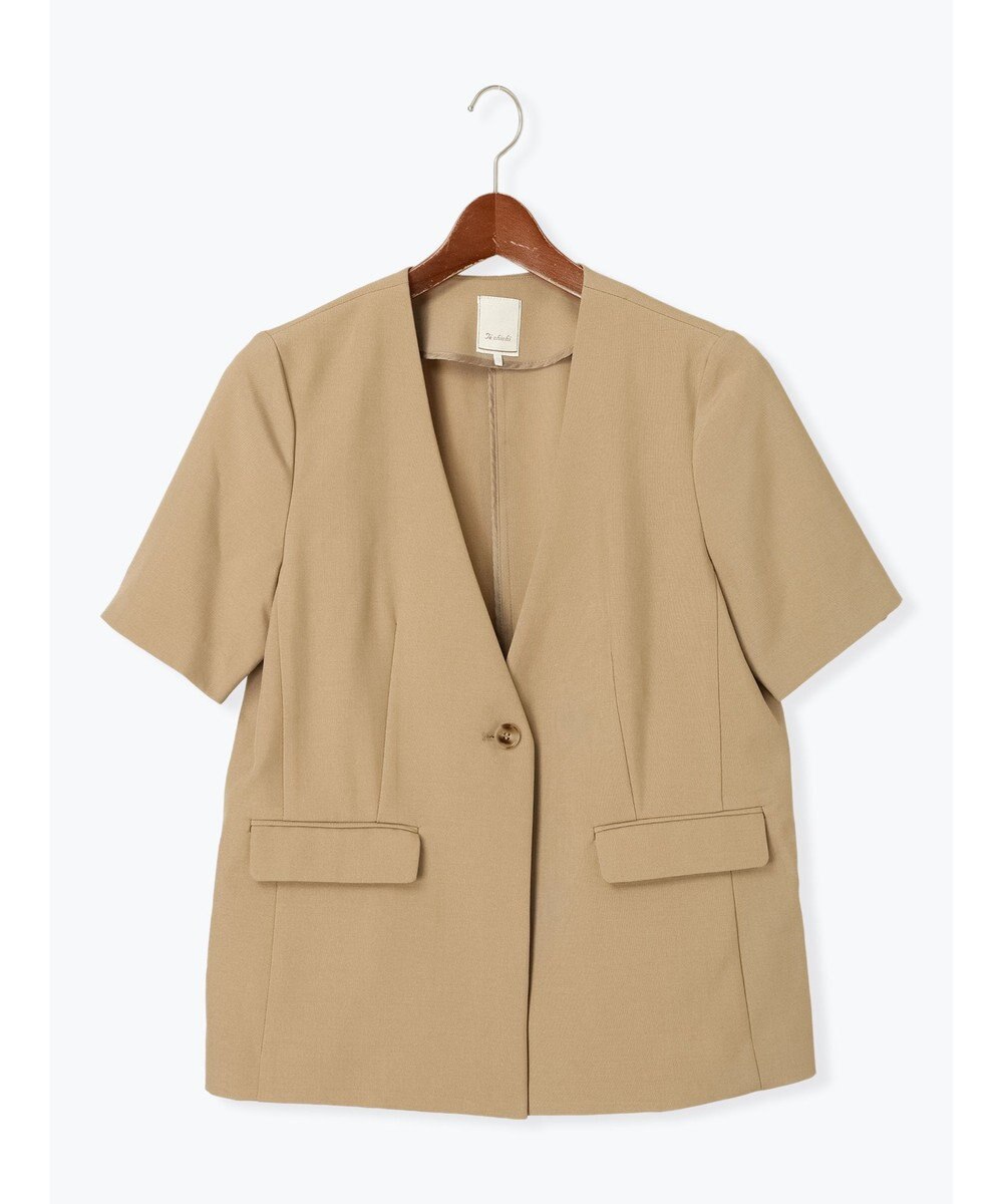 Te chichi 麻調Yカラージャケット 