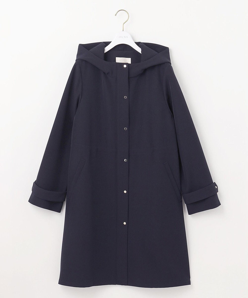 ANY SIS 【洗える】フーデットロング コート 
