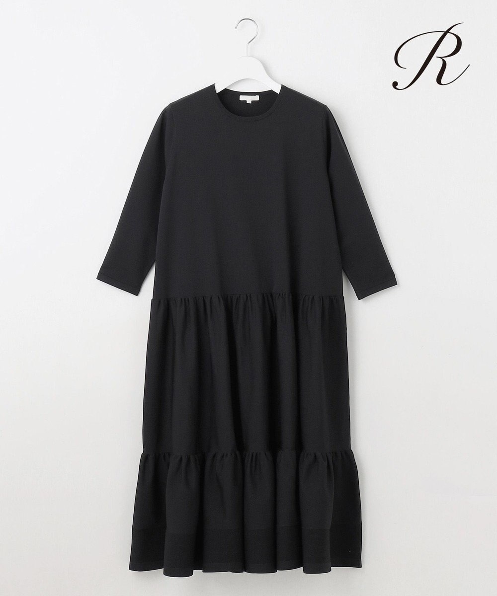 23区 【R(アール)】フォルムニット ティアード ワンピース 