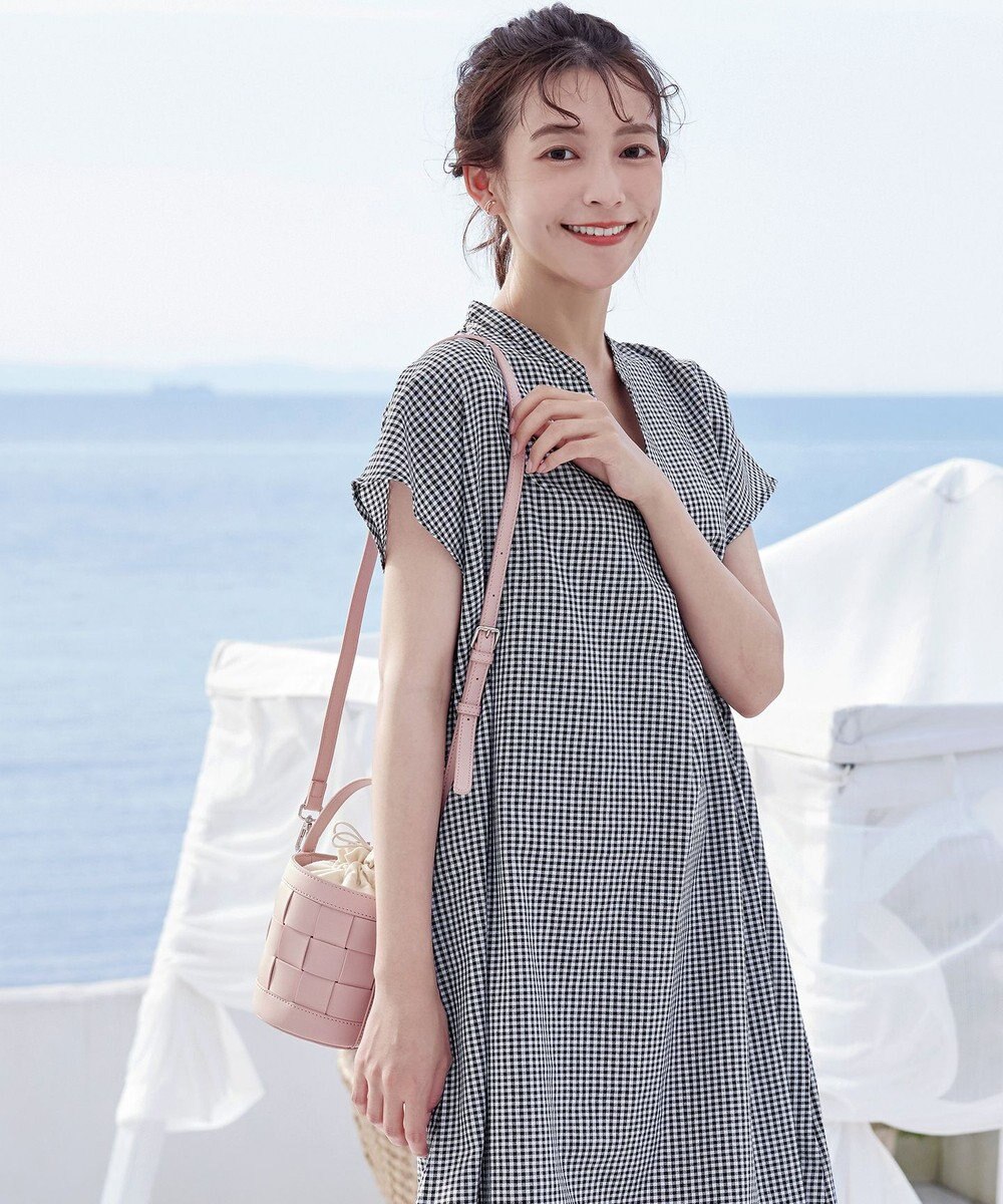 Tiaclasse  【ストラップ付き】編みこみミニバゲットバッグ 