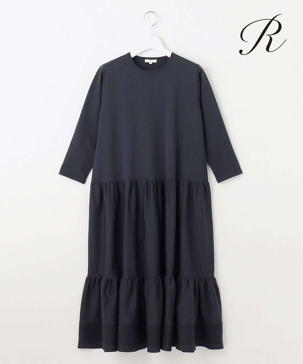 23区 L 【R(アール)】フォルムニット ティアード ワンピース 