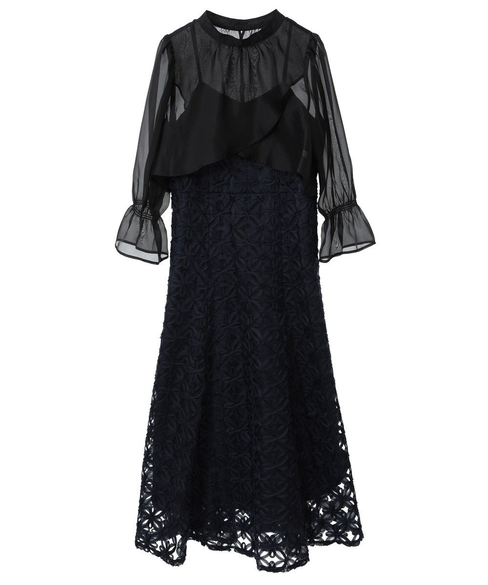 earth music&ecology SET2点シアーブラウス＋3Dレースワンピース 