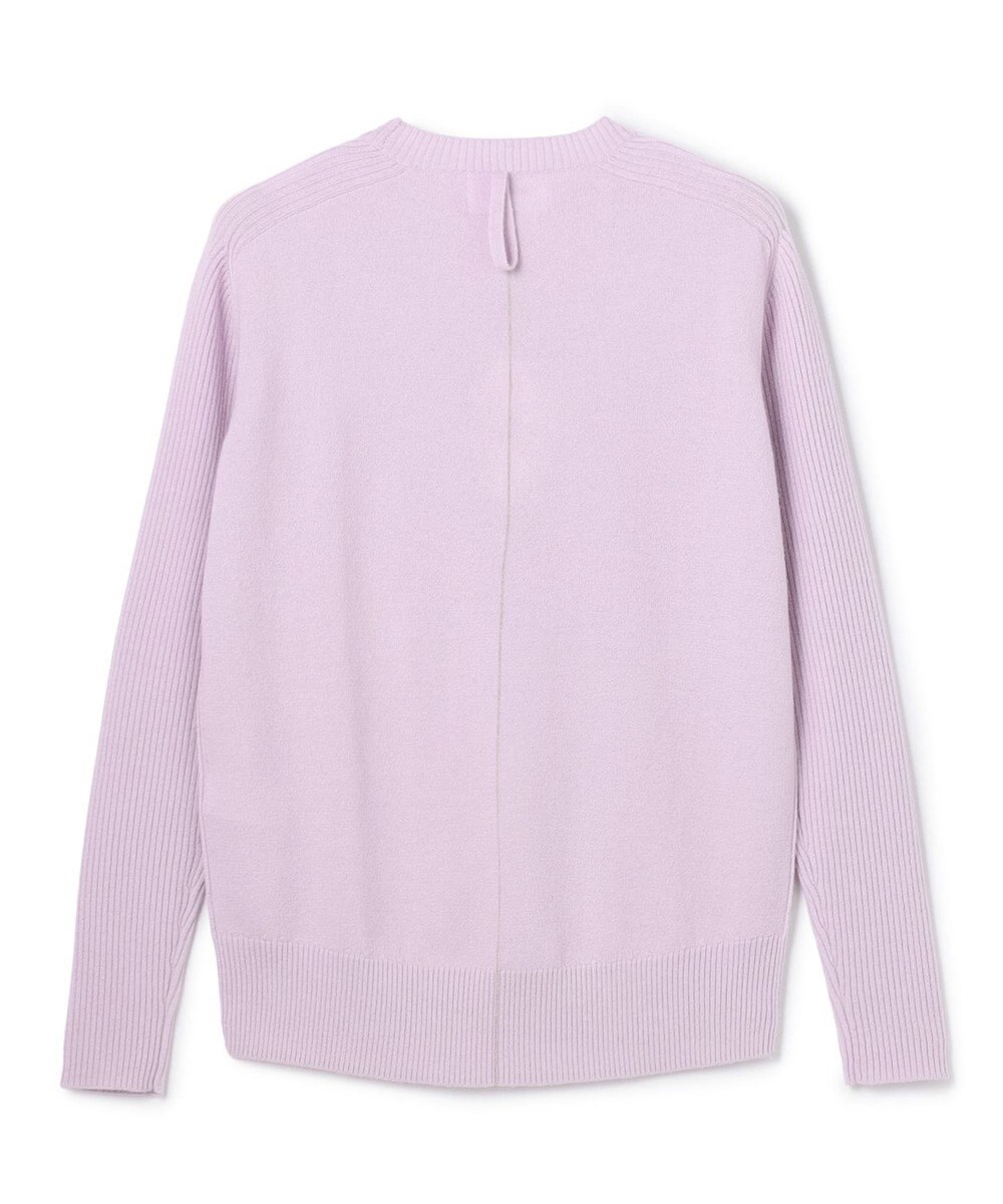 BEIGE， 【洗える】POMPE / ウールカシミヤ配色ラインクルーネックニット 