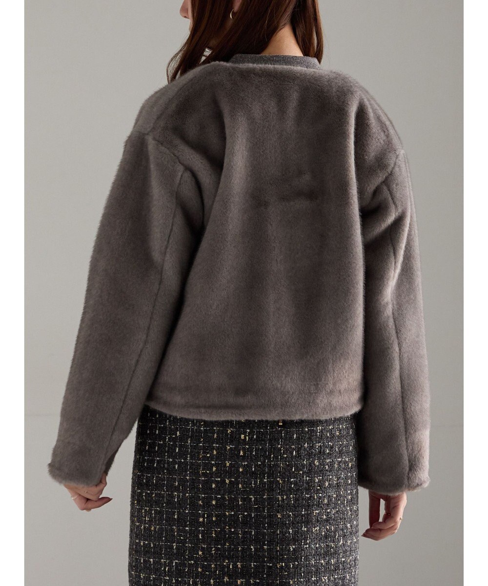 Te chichi グラデーションファーノーカラージャケット《2025winter catalog item》 