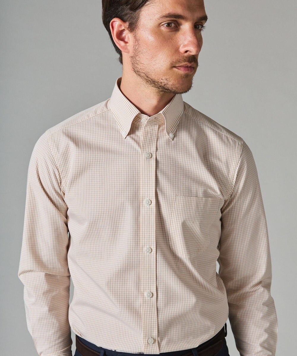 GOTAIRIKU 【形態安定】PREMIUMPLEATS_ボタンダウン 通年ドレスシャツ 