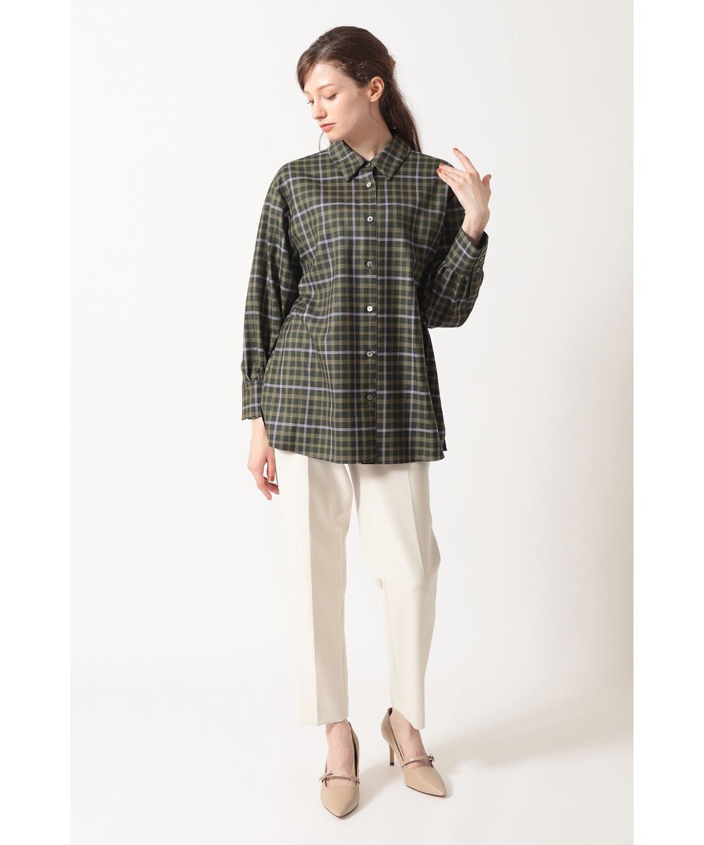 DAKS チェック ドローストリングオーバーシャツ 