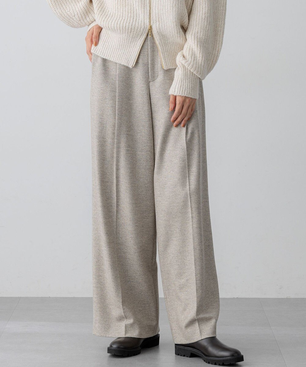23区 S ラメミックスツイード タック ワイド パンツ 