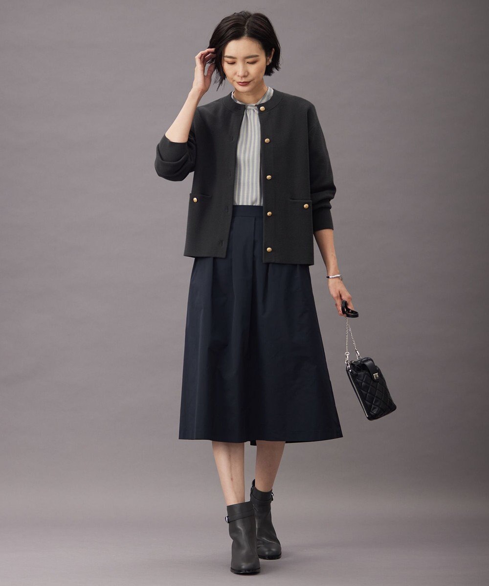 J.PRESS LADIES L TW ストライプ＆チェック カットソー 