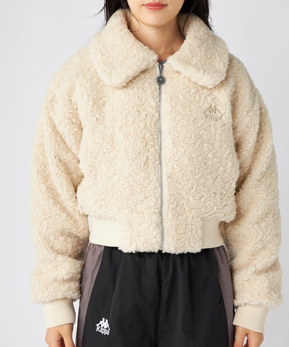 OP／FILA 【Kappa】ショート丈 ドロップショルダーボアジャケット 