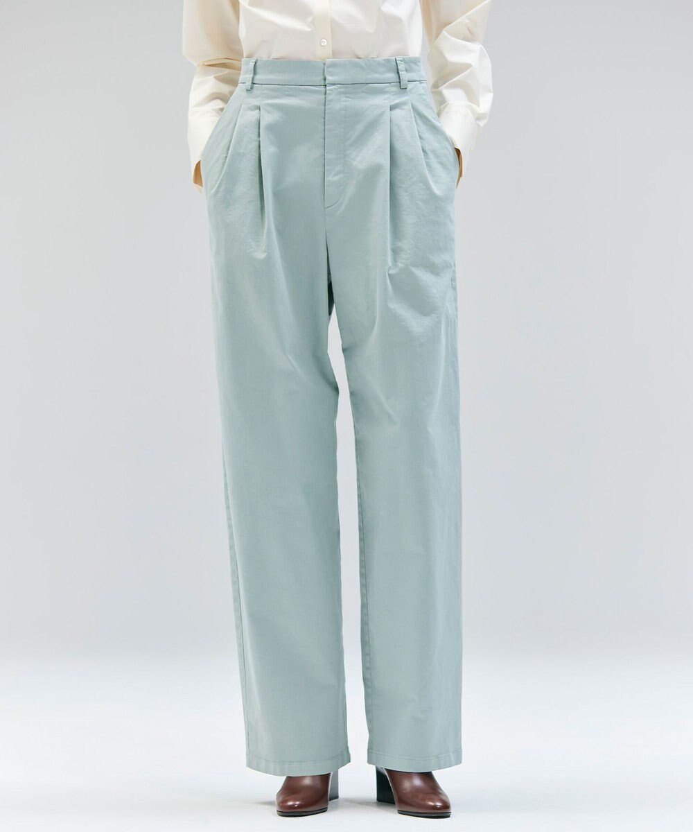 BEIGE， 【洗える・Oggi 11月号掲載】HAMLIN / コットンストレッチ2タックワイドパンツ 