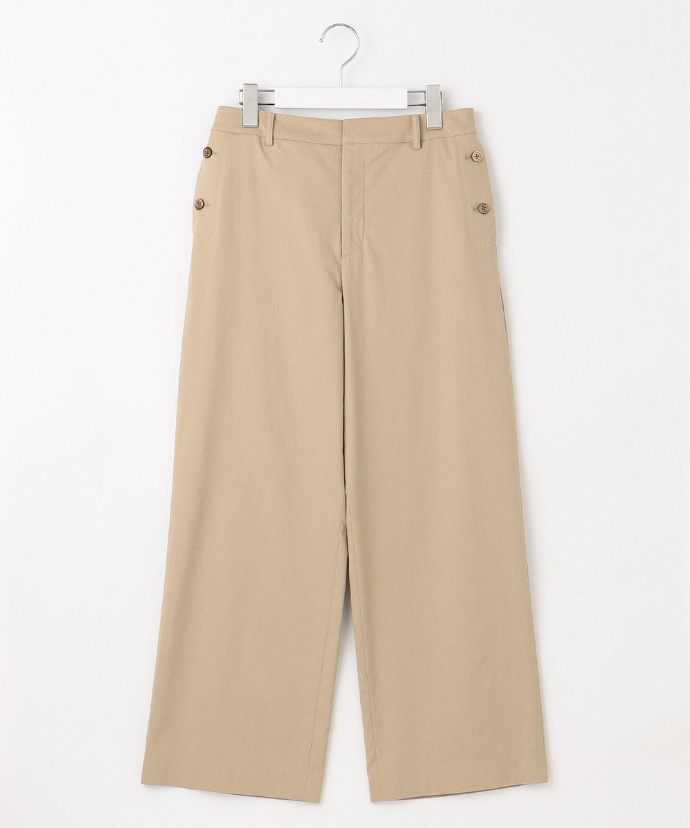 J.PRESS LADIES 【洗える・セットアップ対応】セルロースリネンストレッチ セミワイド パンツ 