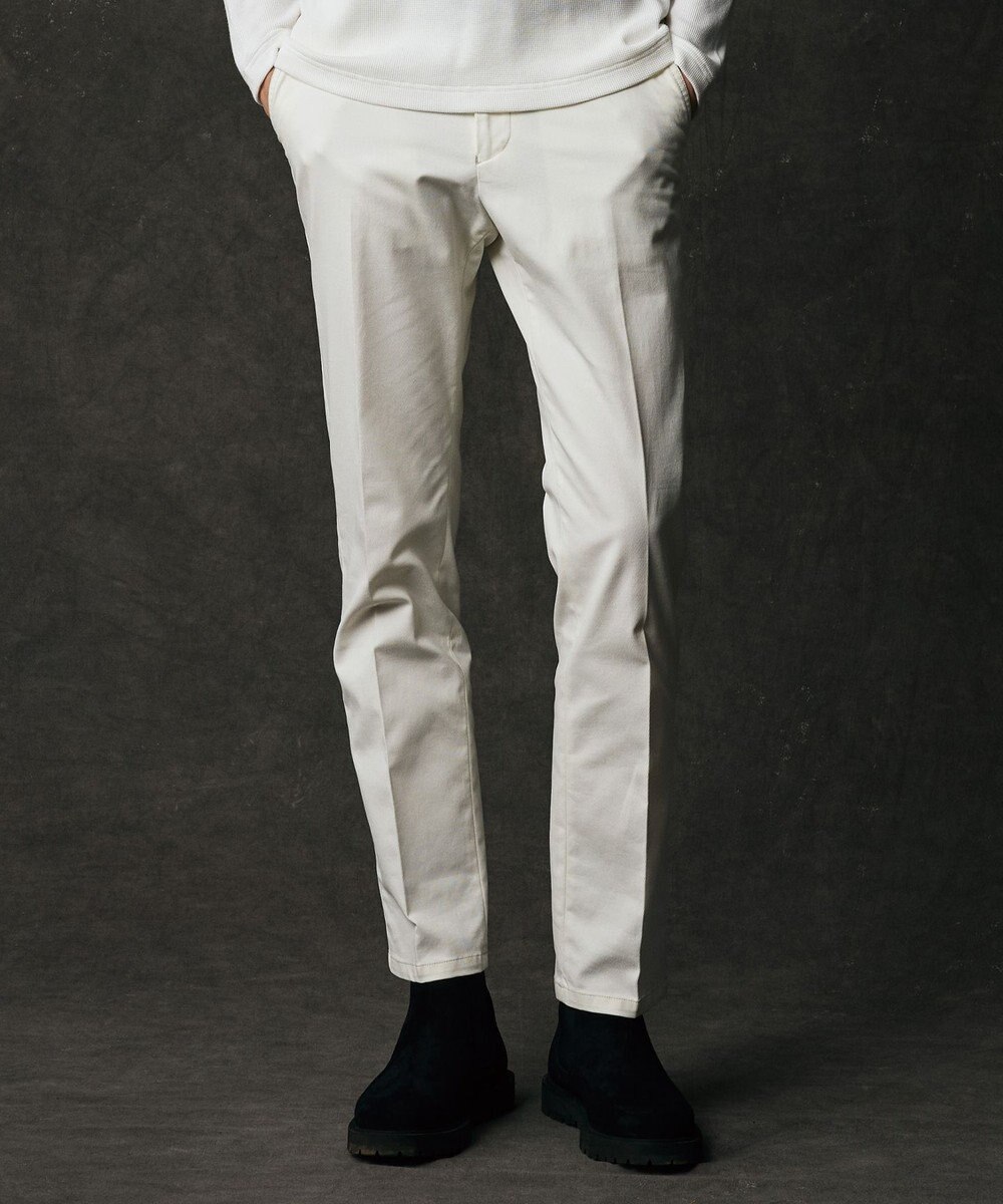 JOSEPH ABBOUD 【キングサイズ・ウエストも伸びる！オーガニックコットン使用】オーガニックトリコチンストレッチ パンツ 