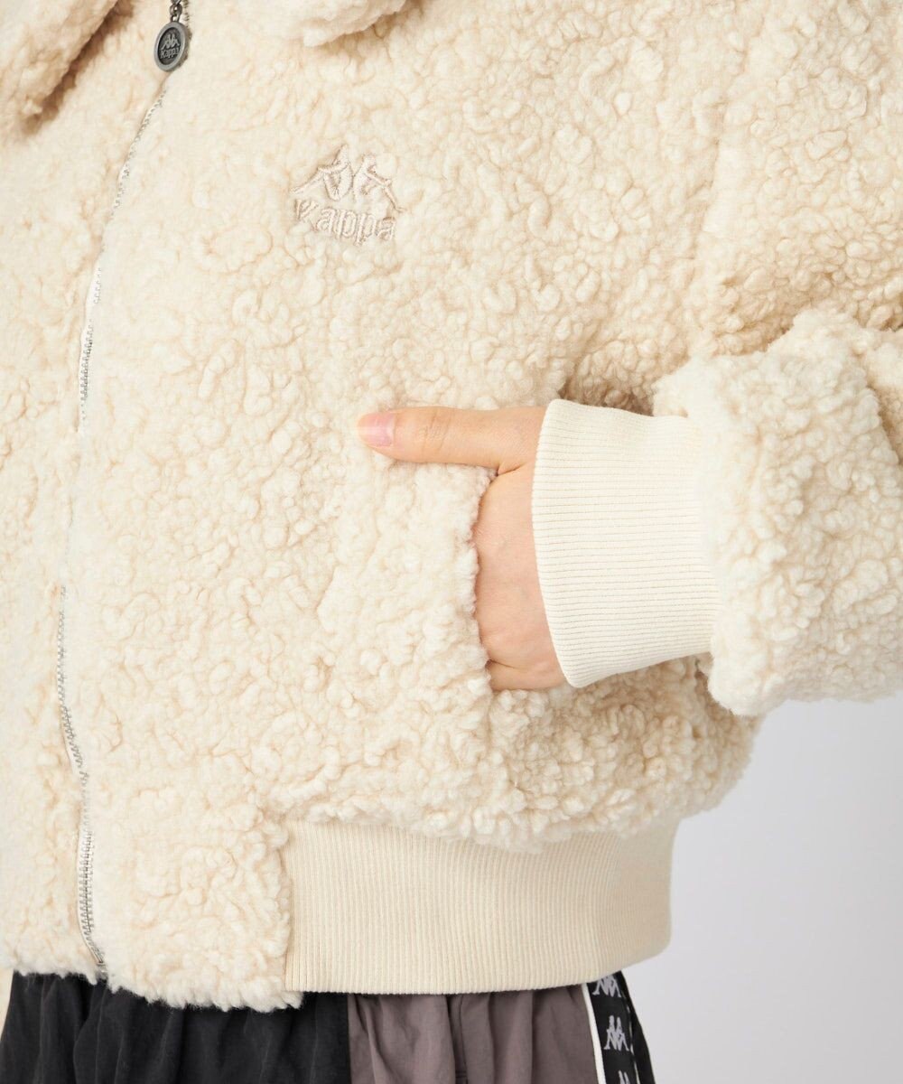 OP／FILA 【Kappa】ショート丈 ドロップショルダーボアジャケット 