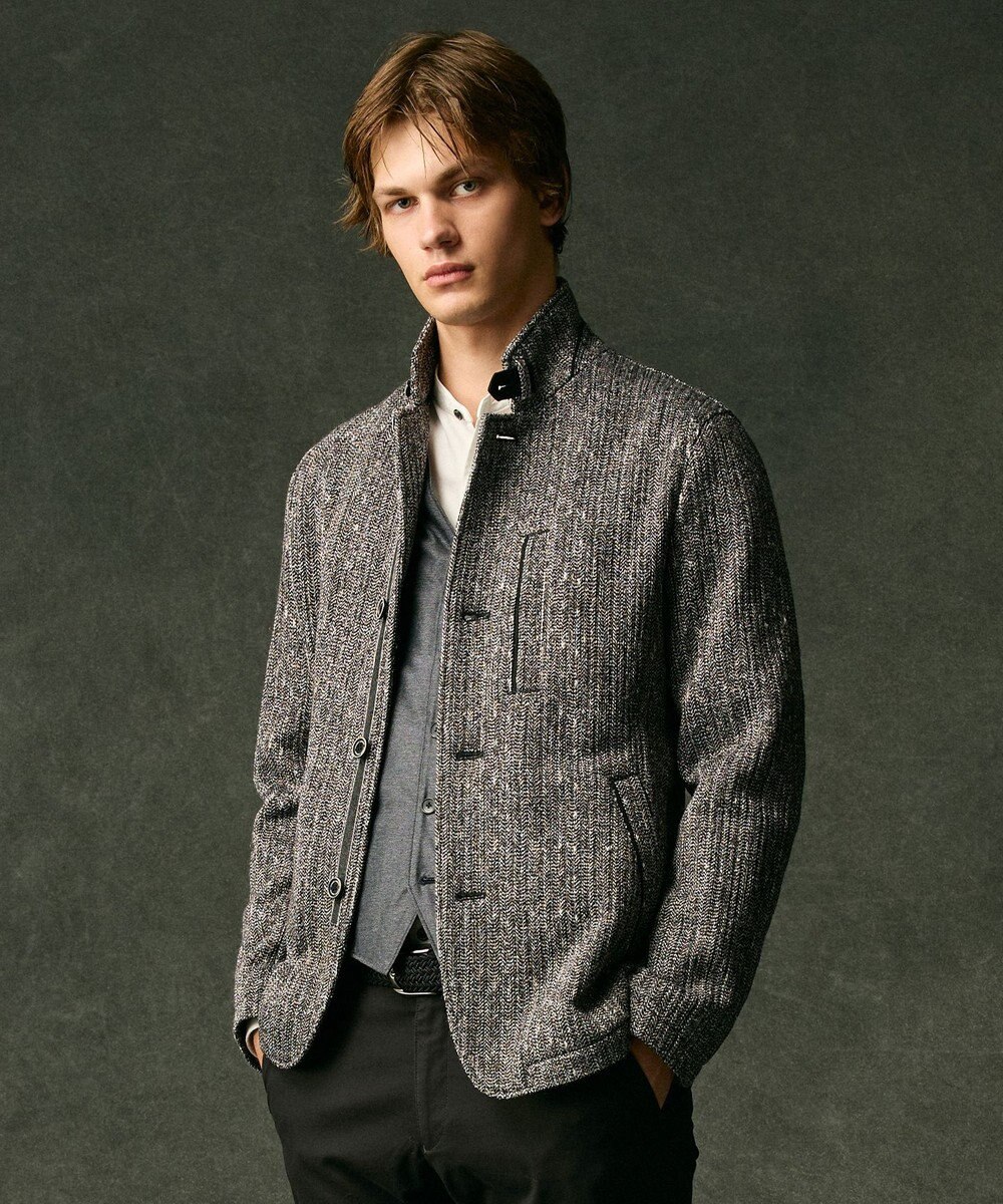 JOSEPH ABBOUD 【軽量/ダウンの吹き出しを防ぐキルトレスダウン】ADSインターレース ダウンベスト 