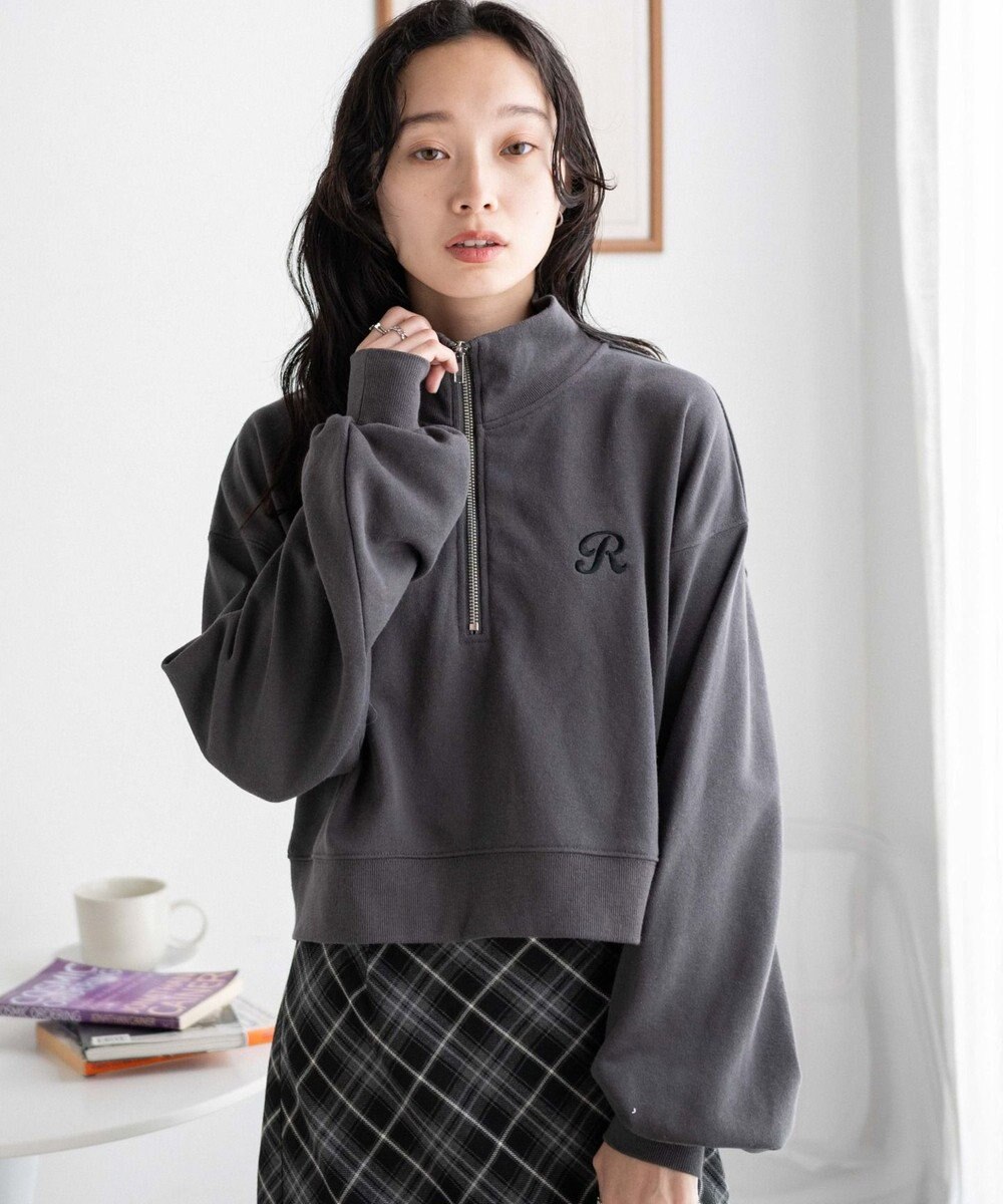 WEGO ハーフジップショートスウェット 