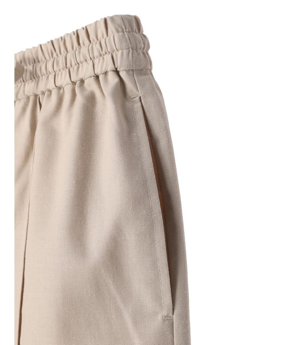 Green Parks 綿麻混イージーワイドパンツ 