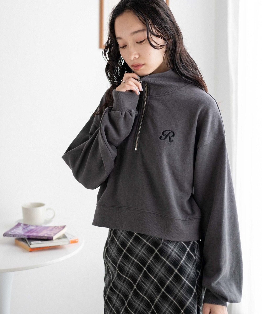 WEGO ハーフジップショートスウェット 