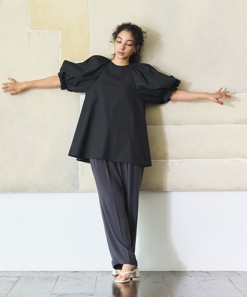 #Newans サークルスリーブAラインブラウス 